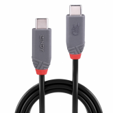 Cablu de date Lindy 36956, USB-C male - USB-C male, 0.8m, Black