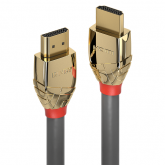 Cablu Lindy LY-37864, HDMI - HDMI, 5m, Gray-Gold