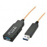 Cablu Lindy LY-42683, USB 3.0 male - USB 3.0 female + microUSB, 30m, Black