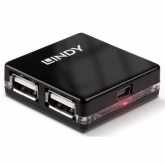 Mini Hub USB Lindy 42742, 4x USB 2.0, Black