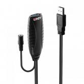 Cablu extensie Lindy LY-43156, USB 3.0 male - USB 3.0 female, 10m, Black