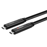 Cablu Lindy 43333, USB-C male - USB-C male, 10m, Black