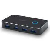 Switch KVM Lindy, 4 x USB 3.0, Black
