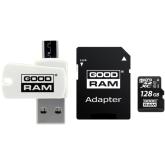 Memory Card MicroSDXC Goodram M1A4 AiO 128GB, Class 10, UHS-I U1 + Adapter