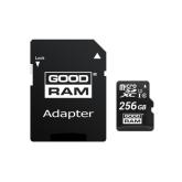 Memory Card microSDXC GOODRAM 256GB, Class 10, UHS-I U1 + Adaptor SD