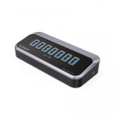 Hub USB Orico M3U3-7A-10, 7x USB-A, Black-Grey