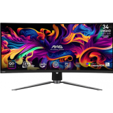 Monitor QD-OLED Curbat MSI MAG 341CQP QD-OLED, 34inch, 3440x1440, 0.03ms GTG, Black