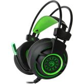 Casti cu microfon Marvo HG9012, USB-A, Black-Green