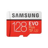 Memory Card microSDXC Samsung EVO Plus 128GB, Class 10, UHS-I U3 + Adaptor SD