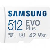 Memory Card microSDXC Samsung EVO Plus 512GB, Class 10, UHS-I U3, V30, A2 + Adaptor SD