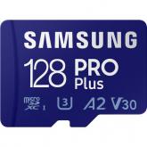 Memory Card microSDXC Samsung PRO Plus 128GB, Class 10, UHS-I U3, V30, A2 + Adaptor SD
