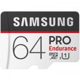 Memory Card microSDXC Samsung PRO Endurance 64GB, Class 10, UHS-I U1 + Adaptor SD