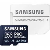 Memory Card microSDXC Samsung PRO Ultimate MB-MY256SA/WW 256GB, Class 10, UHS-I U3, V30, A2 + Adaptor SD