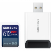 Memory Card microSDXC Samsung PRO Ultimate 512GB, Class 10, UHS-I U3, V30 + Adaptor USB