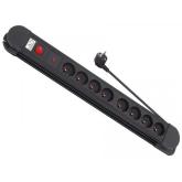 Prelungitor Maclean MCE11, 8x Schuko, 1.5m, Black