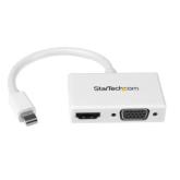 Adaptor Startech MDP2HDVGAW, mini DisplayPort - HDMI + VGA, White