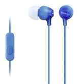 Casti cu microfon Sony MDR-EX15LP, 3.5mm jack, Blue