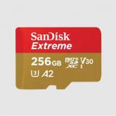 Memory Card microSDXC SanDisk by WD Extreme 256GB, Class 10, UHS-I U3, V30, A2
