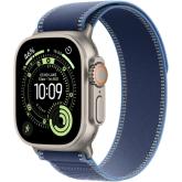SmartWatch Apple Watch Ultra 3 Titanium, 1.98 inch, 5G, Curea Nylon M/L, Natural - Blue/Bright Blue Trail Loop
