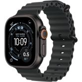 SmartWatch Apple Watch Ultra 3 Titanium, 1.98 inch, 5G, Curea Silicon, Black - Black Ocean Band