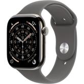 SmartWatch Apple Watch Series 11 Titanium, 1.77inch, 5G, Curea Silicon S/M, Natural - Stone Grey Sport Band