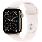 SmartWatch Apple Watch Series 11 Titanium, 1.77inch, 5G, Curea Silicon S/M, Gold - Light Blush Sport Band