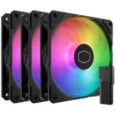 Ventilator Cooler Master SickleFlow Edge, ARGB LED, 120 mm, Black, 3 bucati