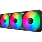 Ventilator Cooler Master SickleFlow Edge 360, ARGB LED, 120 mm, Black, 3 bucati