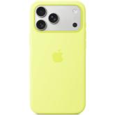 Protectie pentru spate Apple Silicone cu MagSafe pentru iPhone 17 Pro, Neon Yellow