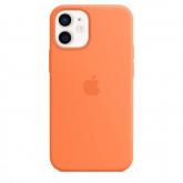 Protectie pentru spate Apple MagSafe Silicone pentru iPhone 12 mini, Kumquat
