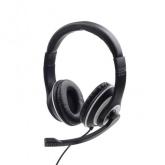 Casti cu microfon Gembird MHS-03-BKWT, 3.5mm jack, Black