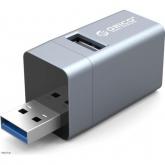 Hub USB Orico MINI-U32L-GY, 1x USB 3.2 gen 1, 1x USB 2.0, Gray