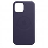 Protectie pentru spate Apple MagSafe Leather pentru iPhone 12 Pro Max, Deep Violet