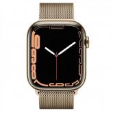 Smartwatch Apple Watch Series 7, 1.9inch, curea otel, Gold-Gold Milanese