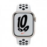 Smartwatch Apple Watch Nike Series 7, 1.69inch, curea silicon, Starlight-Pure Platinum/Black