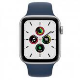 Smartwatch Apple Watch SE V2, 1.78inch, curea silicon, Silver-Abyss Blue