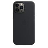 Protectie pentru spate Apple MagSafe Leather pentru iPhone 13 Pro Max, Midnight