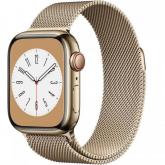 Smartwatch Apple Watch Series 8 Stainless Steel, 1.69inch, 4G, curea metal, Gold-Gold Milanese