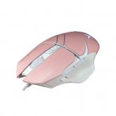 Mouse Optic FoxXray SM-69 Sena, RGB LED, USB, White-Pink