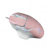 Mouse Optic FoxXray SM-69 Sena, RGB LED, USB, White-Pink