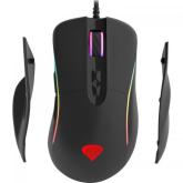 Mouse Natec Xenon 750, RGB LED, USB, Black