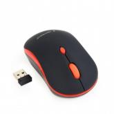 Mouse Optic Gembird MUSW-4B-03-R, USB Wireless, Black-Red