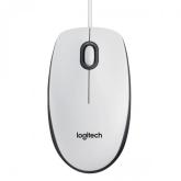 Mouse Optic Logitech M100, USB, White