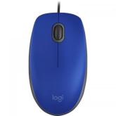 Mouse Optic Logitech M110, USB, Silent Blue