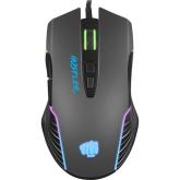 Mouse Optic Natec Fury Hustler RGB, USB, Black