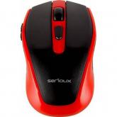 Mouse Optic Serioux Pastel 600, USB Wireless, Red-Black