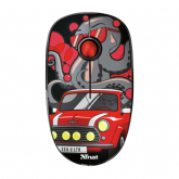 Mouse Optic Trust Sketch Silent Click, USB Wireless, Red