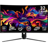 Monitor QD-OLED Curbat MSI MPG 321CURX QD-OLED, 31.5 inch, 3840 x 2160 pixeli, 0.03 ms GTG, Black