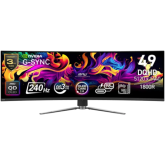 Monitor QD-OLED Curbat MSI MPG 491CQPX QD-OLED, 49 inch, 5120 x 1440 pixeli, 0.03 ms GTG, Black