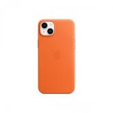 Protectie pentru spate Apple MagSafe Leather pentru Iphone 14 Plus, Orange